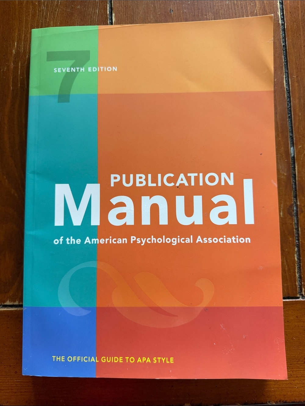PUBLICATION MANUAL OF THE AMERICAN PSYCHOLOGICAL ASSOCIATION SEVENTH EDITION